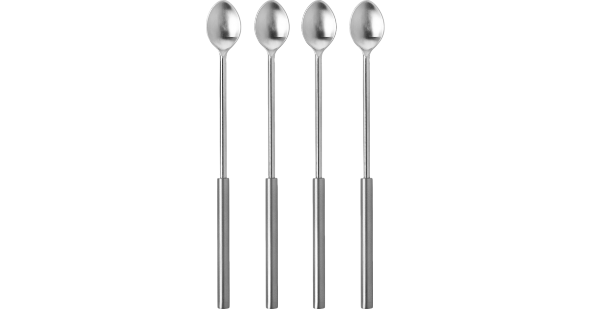 Löffel Blind Taste 4er Set Edelstahl, Grau, H 6 cm, B 19 cm Fink Living