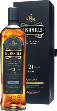 Bushmills 21 Years Irish Malt Whiskey