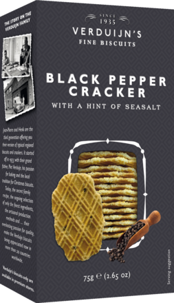 Verduijns Cracker Black Pepper &amp; Seasalt