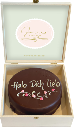 Gmeiner hochfeine Sachertorte Hab Dich lieb