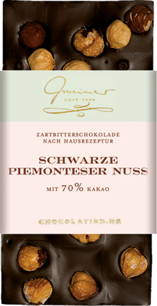 Gmeiner Tafelschokolade Schwarze Piemonteser Nuss