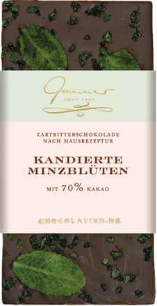 Gmeiner Tafelschokolade Kandierte Minzblüten