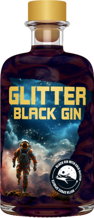 The Sepia Ink Glitter Black Gin