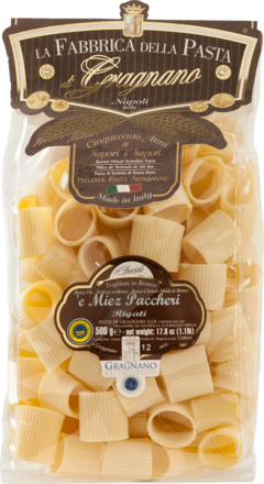 Pasta di Gragnano Miez Paccheri Rigati