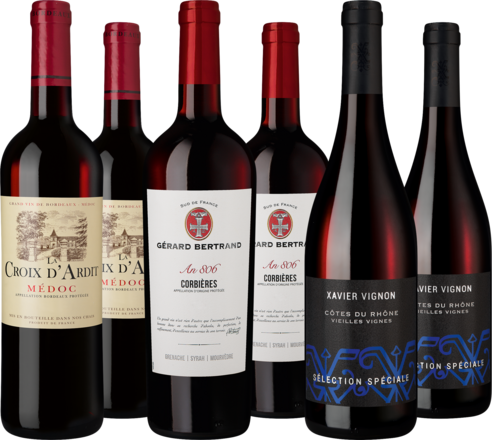 Entdeckerpaket &quot;Frankreichs Rotwein-Vielfalt&quot;