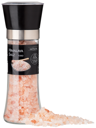 Rosa Himalaya Salzkristalle in Glasmühle
