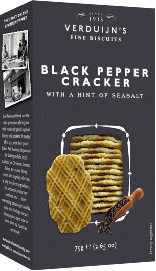 Verduijns Cracker Black Pepper &amp; Seasalt