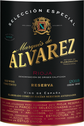 2018 Marqués de Álvarez Rioja Reserva Selección Especia
