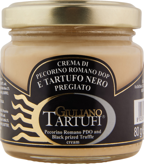 Crema con Pecorino Romano DOP e tartufo nero