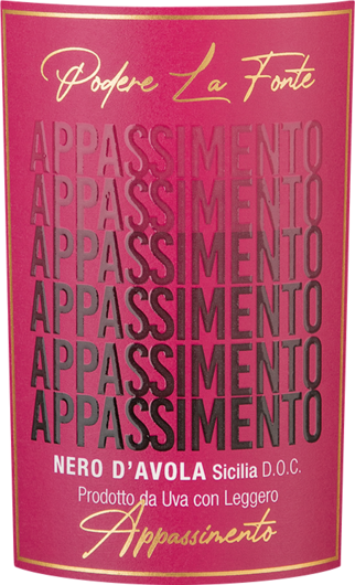 2022 Podere la Fonte Nero d'Avola leggero Appassimento