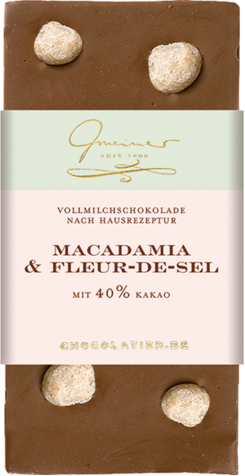Gmeiner Tafelschokolade Macadamia &amp; Fleur-de-Sel