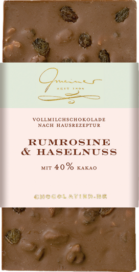 Gmeiner Tafelschokolade Rumrosine &amp; Haselnuss