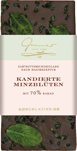 Gmeiner Tafelschokolade Kandierte Minzblüten