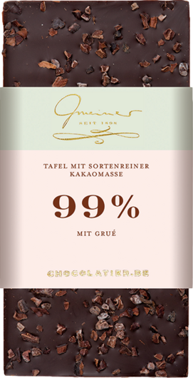 Gmeiner Tafelschokolade 99% mit Grué
