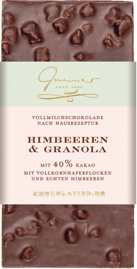 Gmeiner Tafelschokolade Himbeeren &amp; Granola