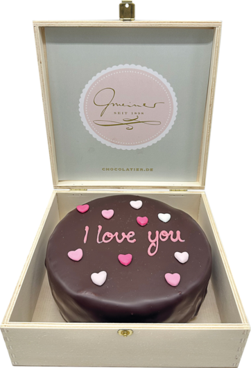 Gmeiner hochfeine Sachertorte I love you