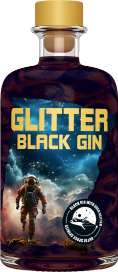 The Sepia Ink Glitter Black Gin