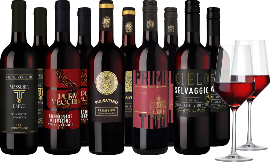 Weinpaket "Prämierte Primitivo-Vielfalt"