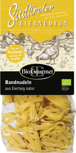 BioGourmet Bandnudeln Südtiroler Eierteig