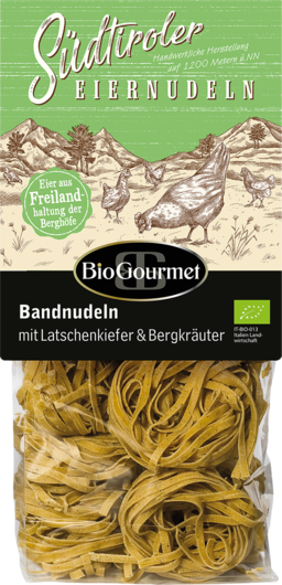 Bandnudeln mit Latschenkiefer &amp; Bergkräutern