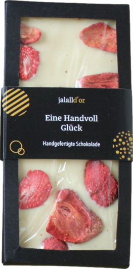 Handgefertigte Schokolade Erdbeertraum