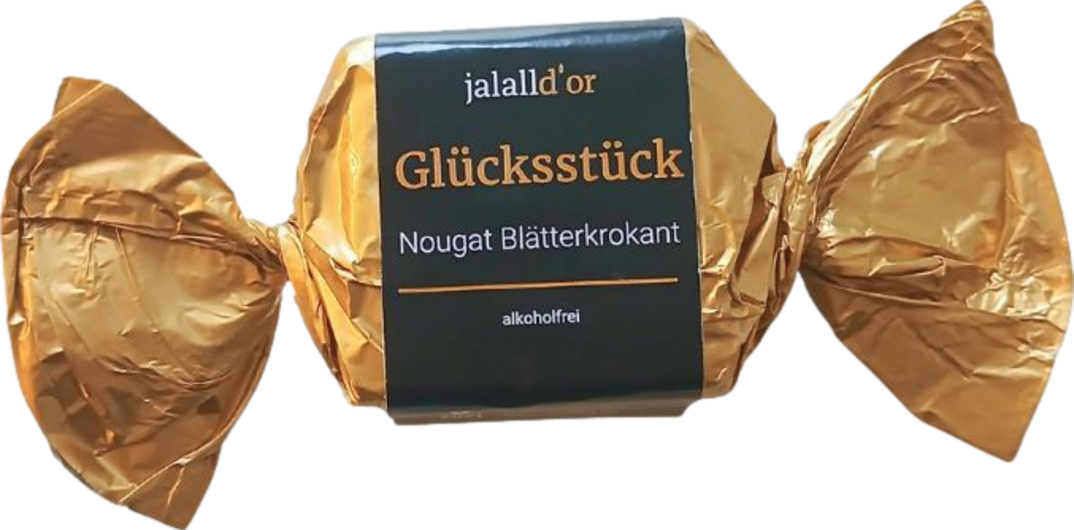 Glücksstück No. 3 Nougat Blätterkrokant Praline