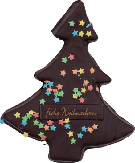 Weihnachtsbaum mit Zartbitterschokolade