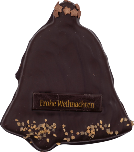 Weihnachtsglocke mit Zartbitterschokolade
