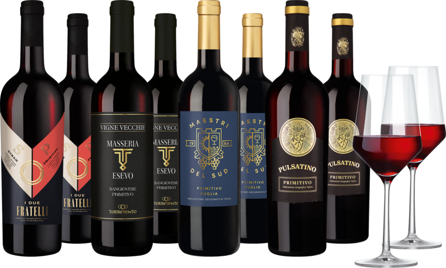 Weinpaket 'Primitivo-Vielfalt"