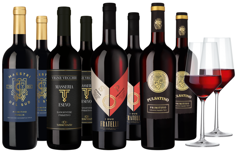 Weinpaket 'Primitivo-Vielfalt"
