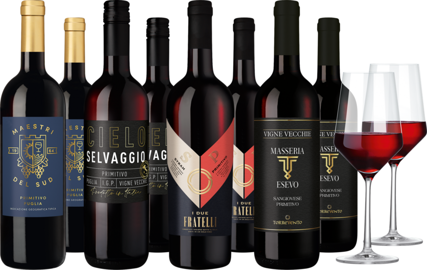 Weinpaket 'Primitivo-Vielfalt'