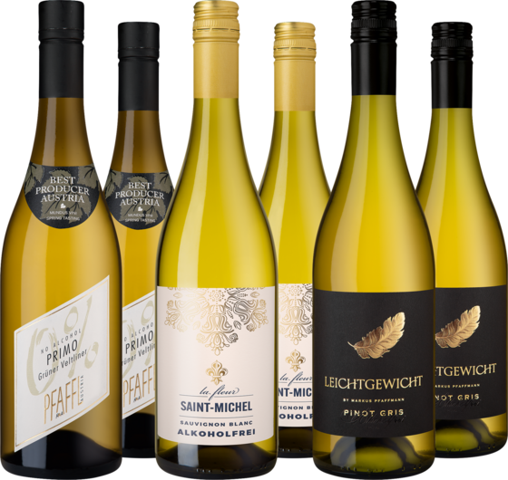 Probierpaket frische alkoholfreie Weißweine