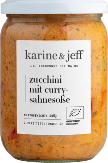 karine &amp; jeff Zucchini mit Curry-Sahne-Sauce