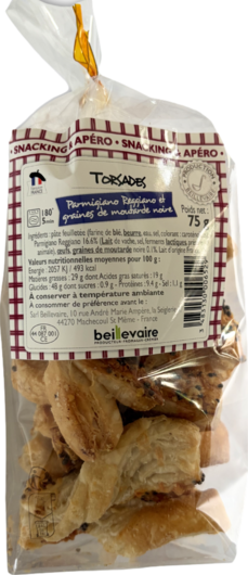 Torsade Parmiggiano Regiano et graines de moutarde