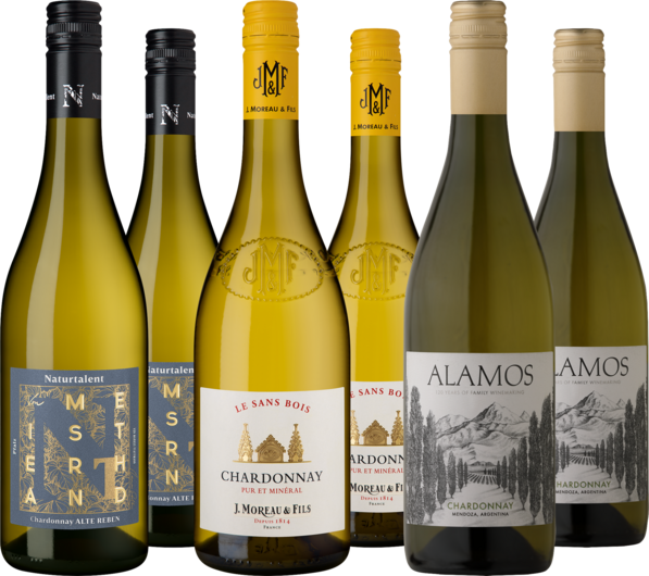 Entdeckerpaket Chardonnays aus aller Welt