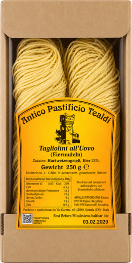 Antico Pastificio Tealdi Tagliolini all’Uovo