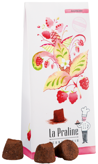 La Praline Choc Truffles Art Collection Raspberry