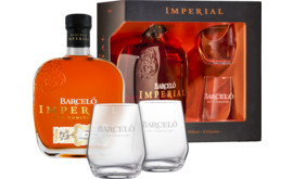 Ron Barceló Imperial 38% vol. Gepa mit 2 Gläsern