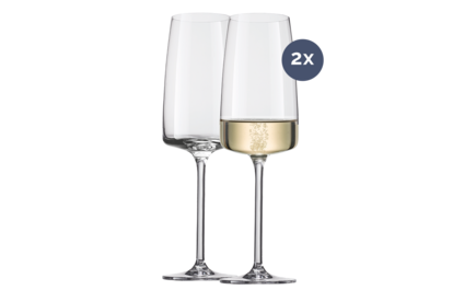 Tchibo Crémant Paket 2 Fl. und 2er Set Zwiesel Vivid Senses Sektglas