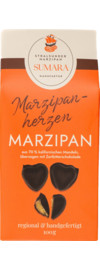 Sumara Marzipanherzen mit Zartbitterschokolade