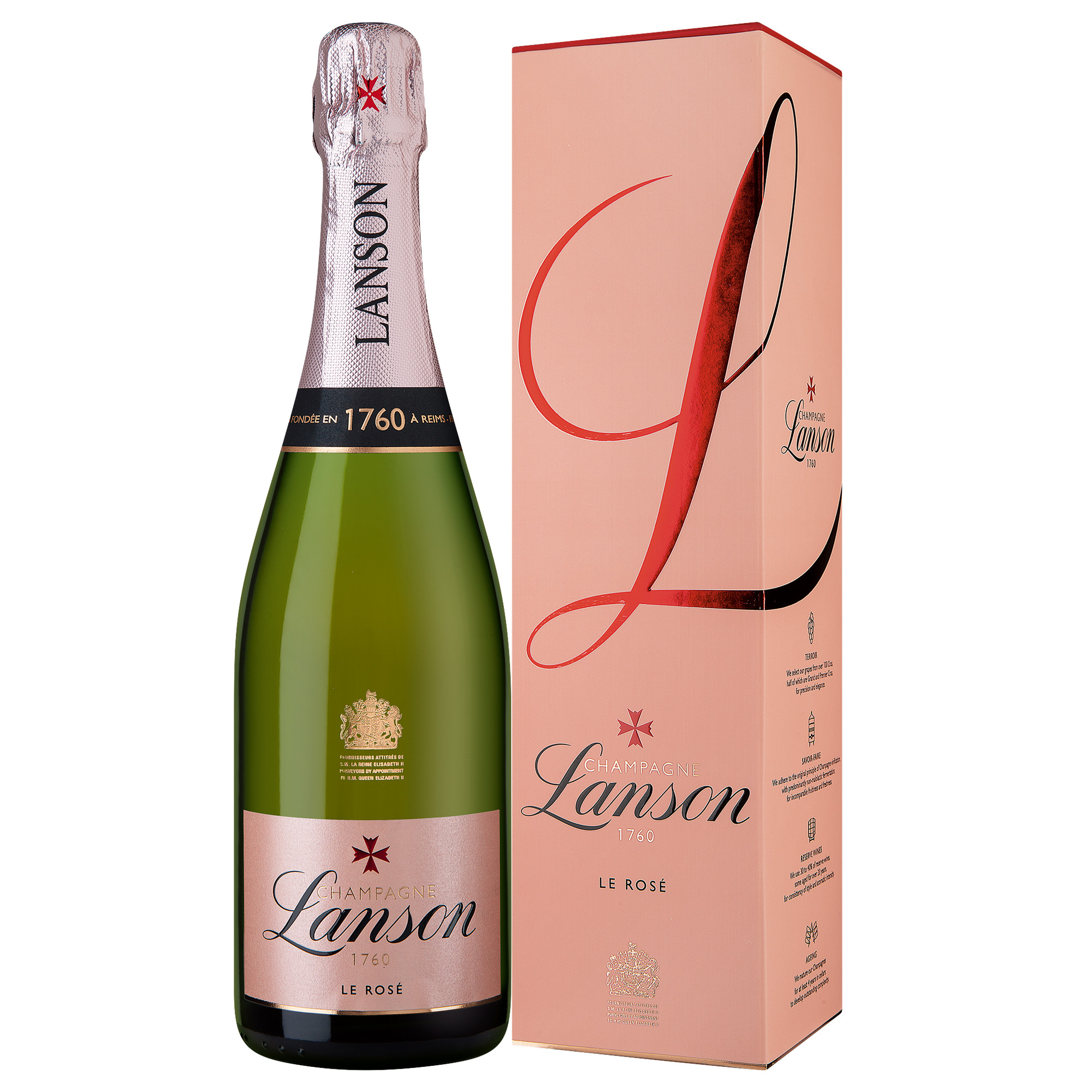 Champagne Lanson Rosé, Brut, Champagne AC, Geschenketui, Champagne, Schaumwein  Champagner Hawesko