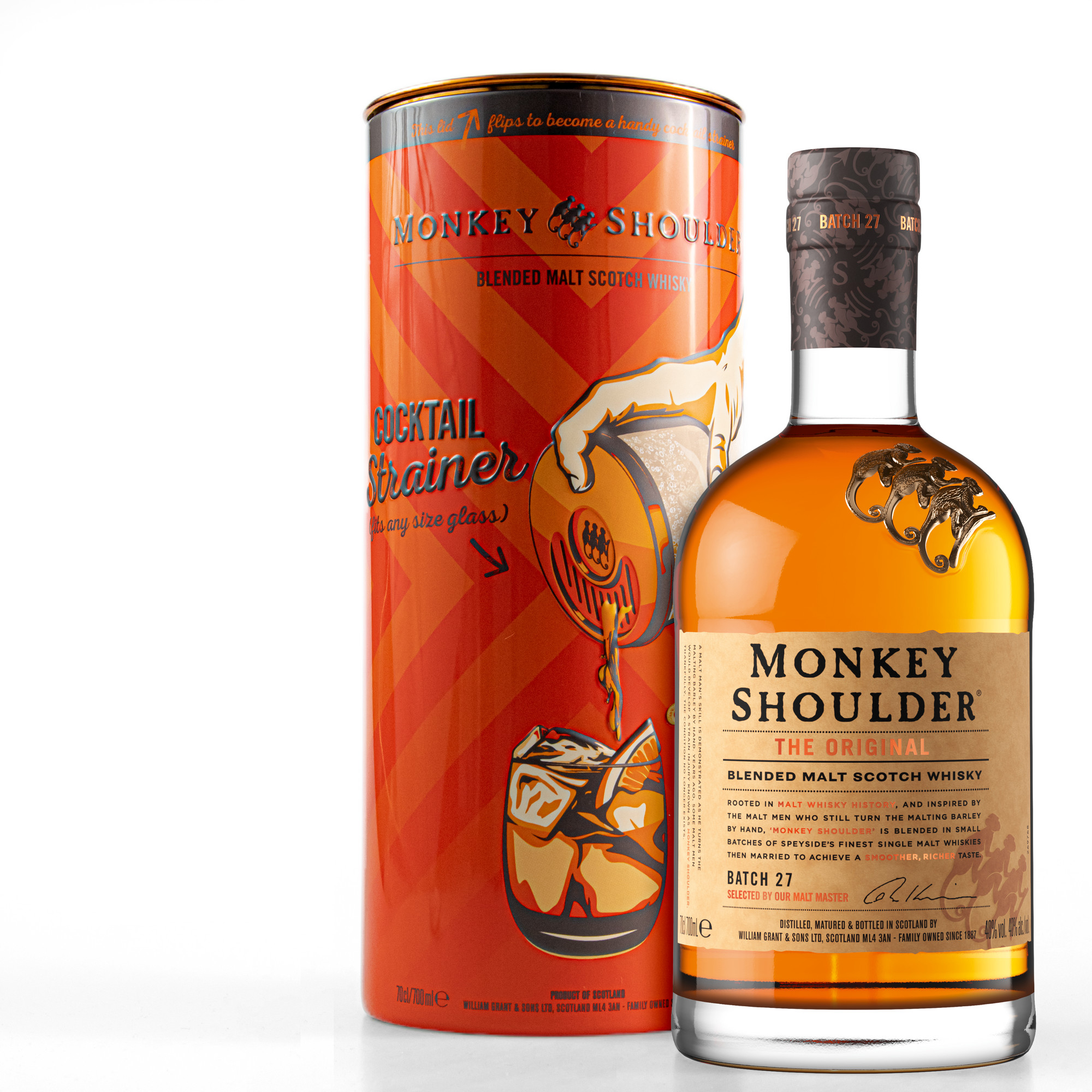 Monkey Shoulder Whisky, 40 % vol. 0,7 L, in Geschenketui, Schottland, Spirituosen  Spirituosen Hawesko