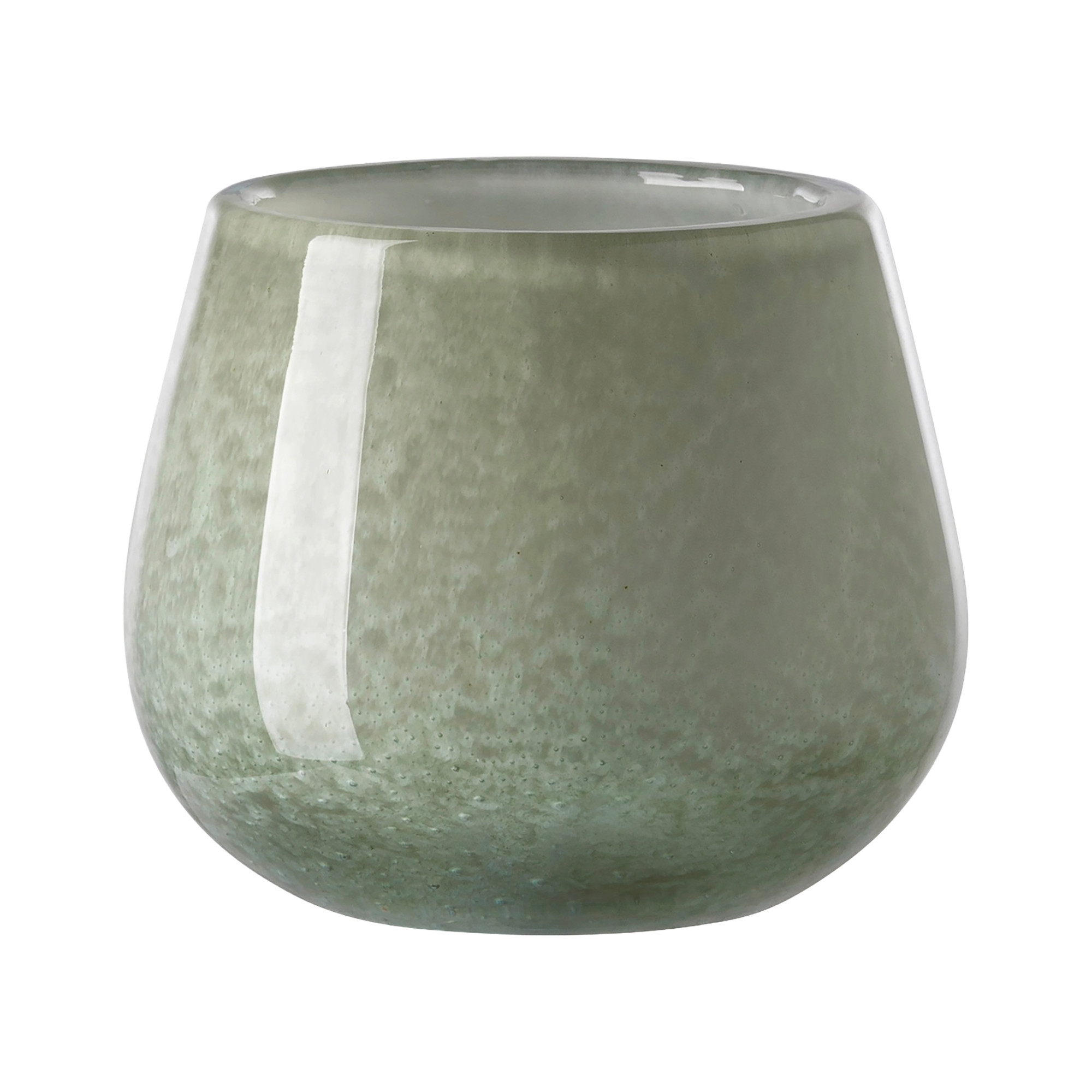 Glasvase/Windlicht Marly, Hellgrün, H 11 cm, B 13,5 cm, Accessoires