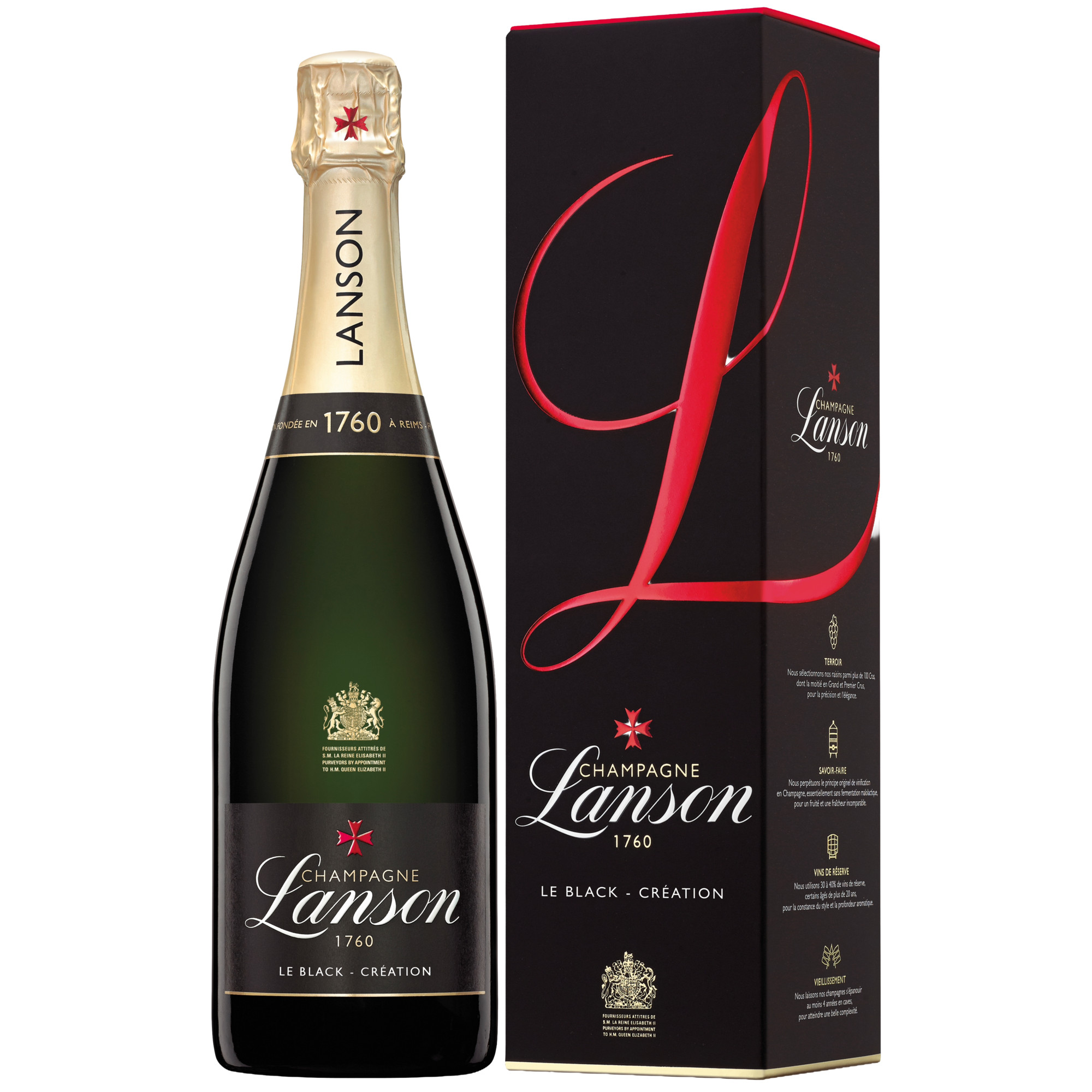 Champagne Lanson Le Black Creation 258, Brut, Champagne AC, Geschenketui, Champagne, Schaumwein