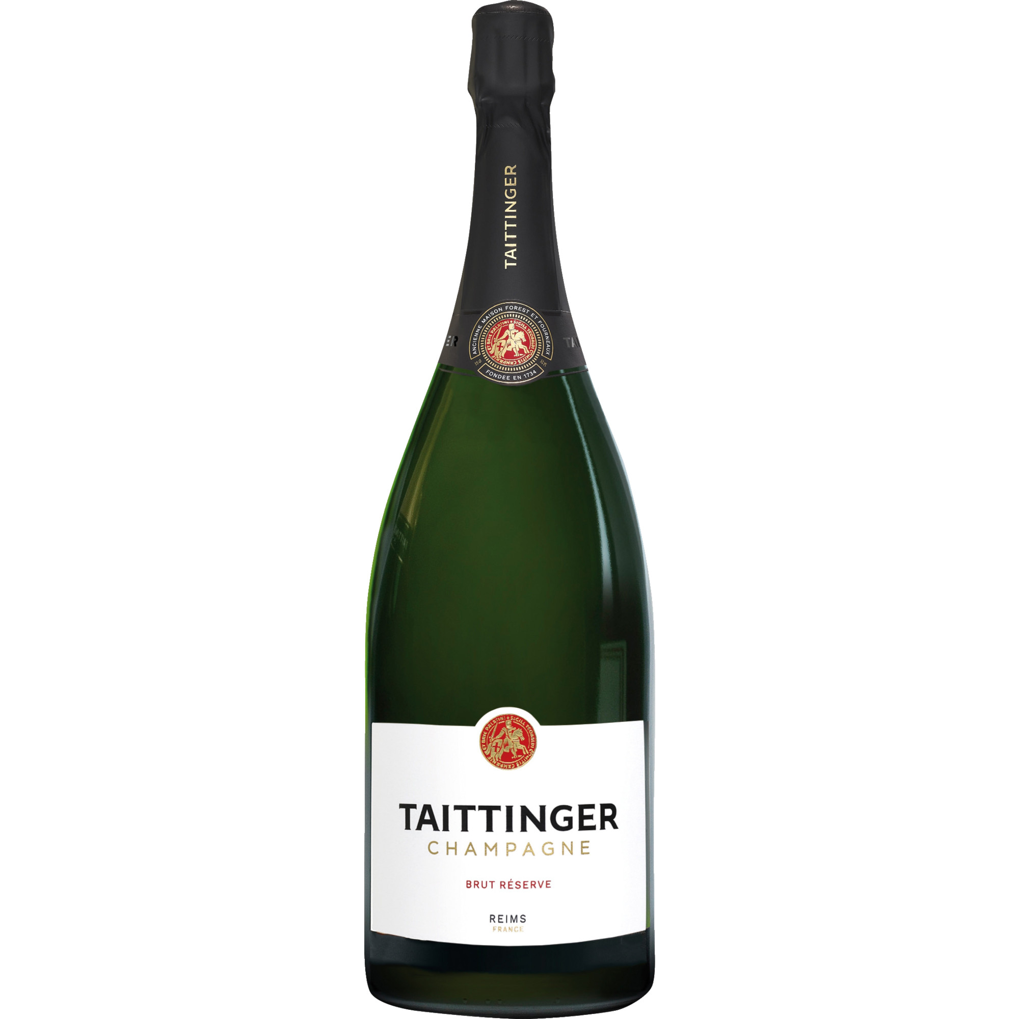 Champagne Taittinger Réserve, Brut, Champagne AC, Magnum, Champagne, Schaumwein Champagne Taittinger, 51100 Reims, France Hawesko DE