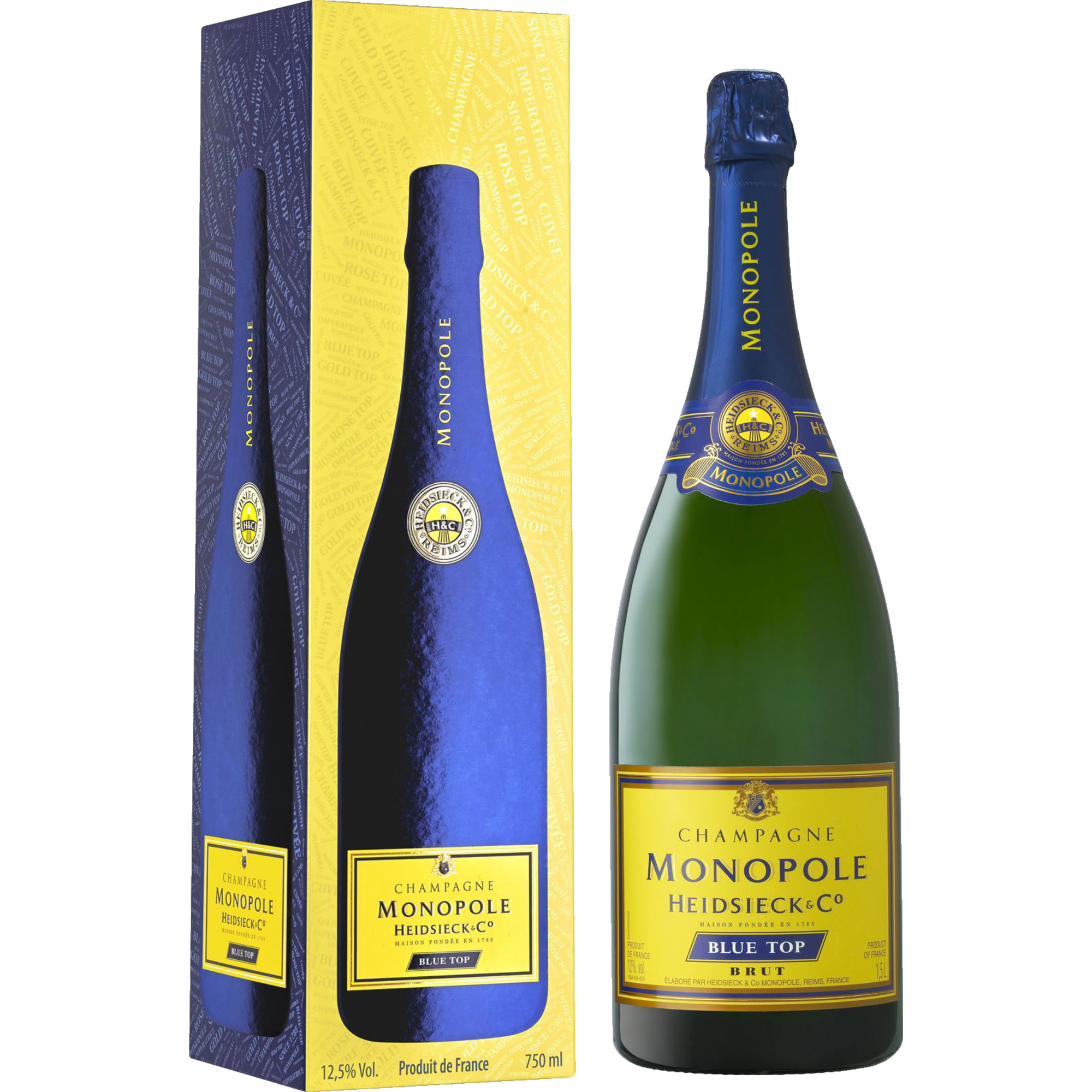 Image of Champagne Heidsieck Monopole Blue Top, Brut, Champagne AC, Geschenketui, Magnum, Champagne, Schaumwein