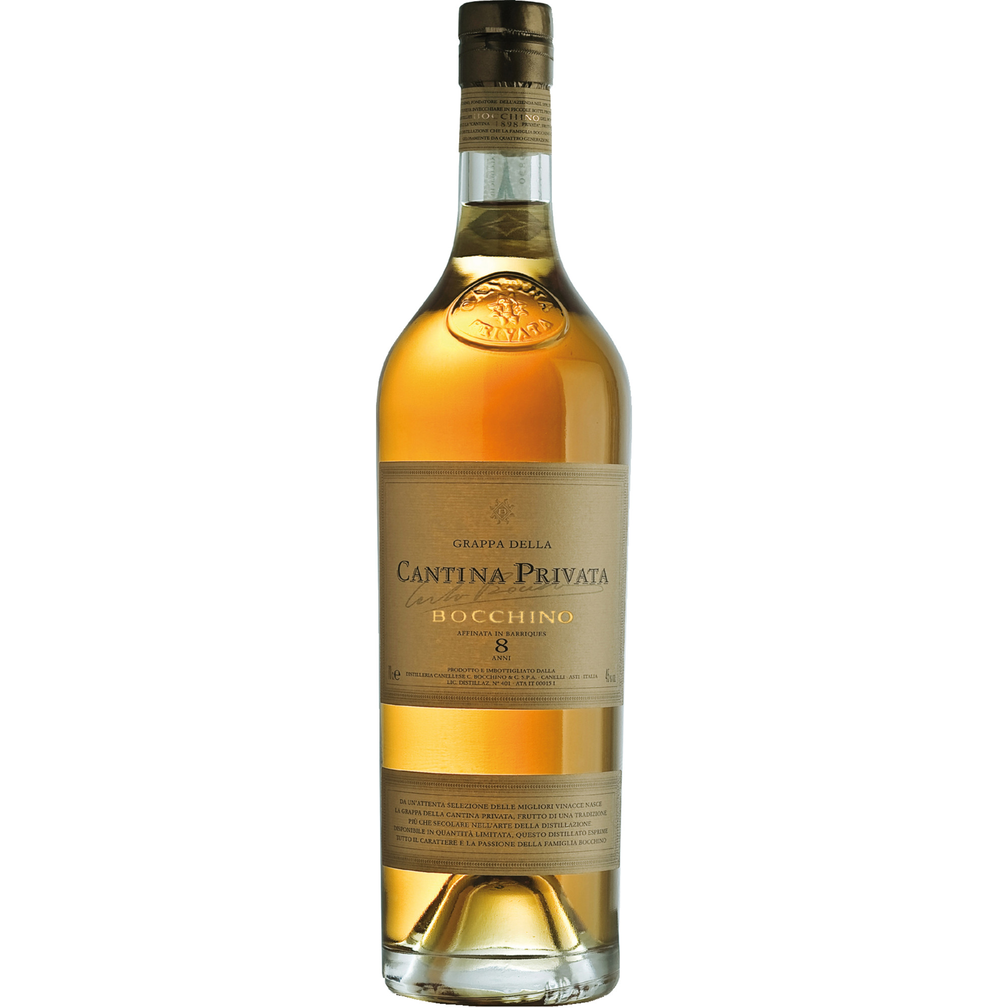 Image of Grappa della Cantina Privata 8 Jahre, 0,70 L, 45% Vol., Spirituosen