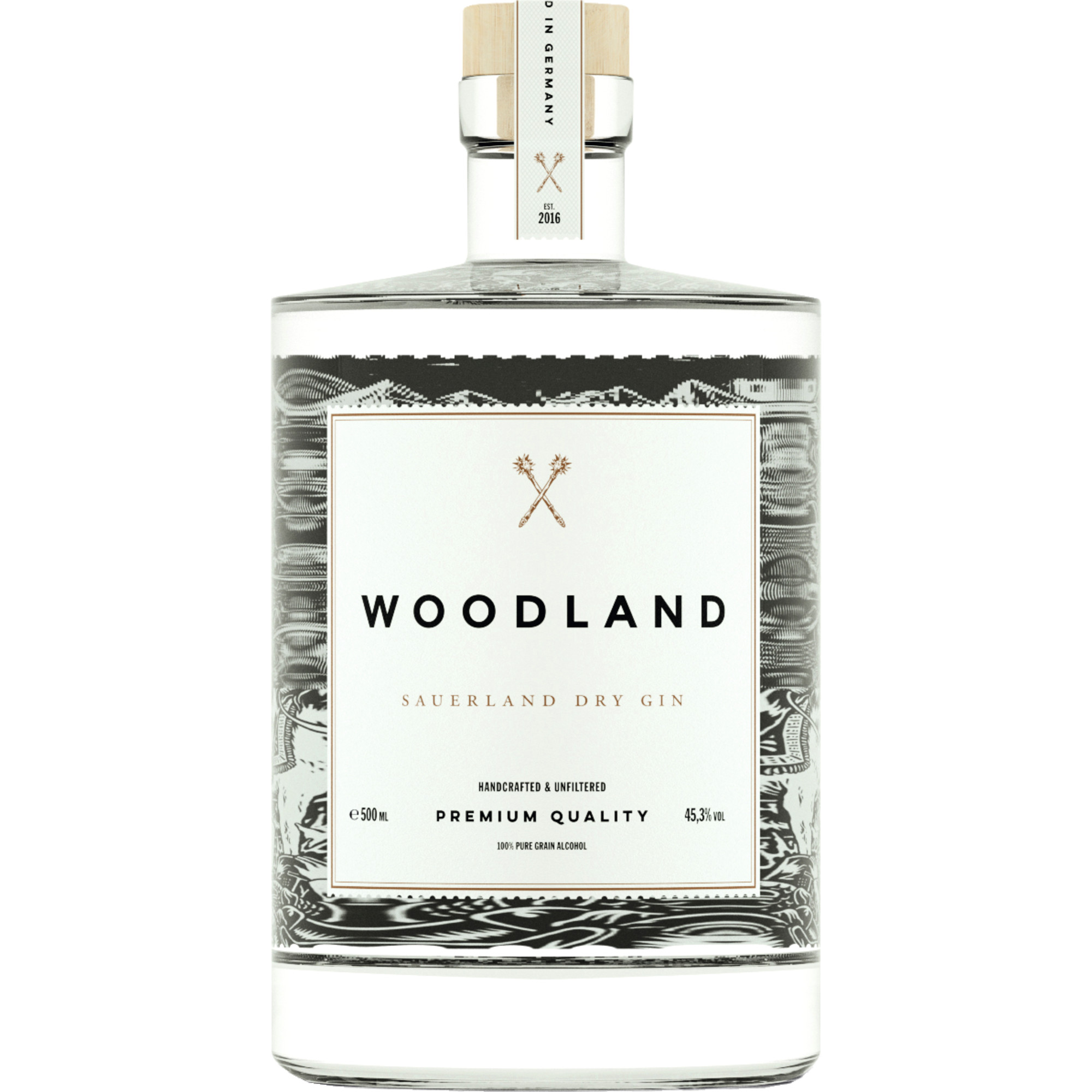 Woodland Sauerland Dry Gin, 45,3 % vol. 0,5 L, Spirituosen  Spirituosen Hawesko