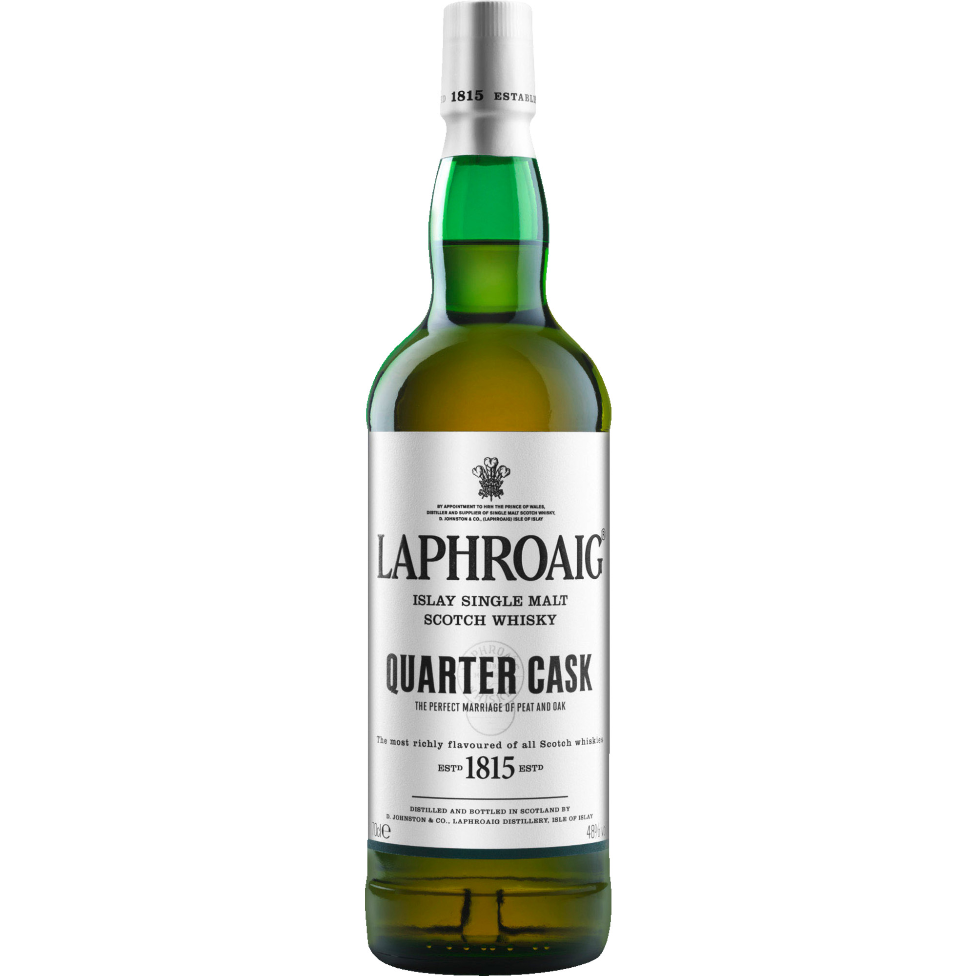 Laphroaig Quarter Cask Single Malt Scotch Whisky, 48 % vol. 0,7 L, Schottland, Spirituosen D. Johnston & Company (Laphroaig) Ltd, Springburn Bond, Carlisle St, Glasgow G21 1EQ, Scotland Hawesko DE