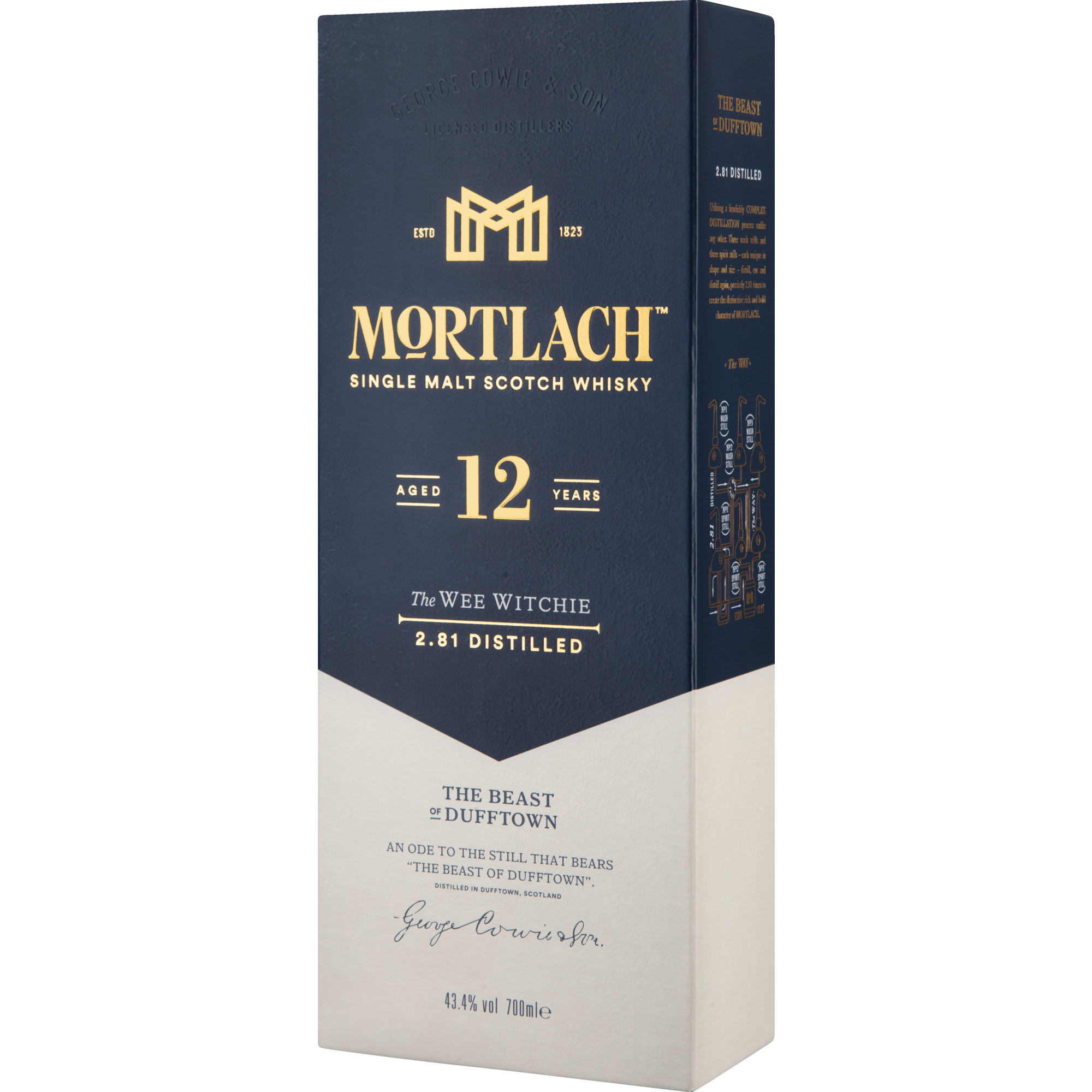 Mortlach The Wee Witchie 12 Years Single Malt, Scotch Whisky, 0,7 L, 43,4% Vol., Schottland, Spirituosen Mortlach Distillery, AB55 4AQ Keith Dufftown Banffshire, Scotland Hawesko DE